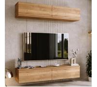 Meuble TV / Meuble de salon - NICOLE - 80 cm - chêne craft - style moderne