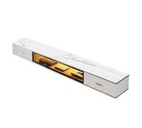 Meuble TV Meuble TV Suspendu Mural, Meuble Flottant Moderne avec lumières LED, Centre de Divertissement Porte en Verre et Rangement for sous Les téléviseurs Console(Blanc,240x25x23cm)