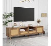 Meuble TV Meubles De Salon Bois Massif Style Moderne,200x37x49 cm