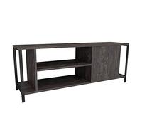 Meuble TV Mississipi Design 100 % Panneau de particules plaqué mélaminé en couleur Marron Foncé Noir