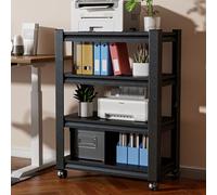 Meuble TV mobile à roulettes, étagère de rangement ouverte et réglable, meuble de rangement multifonction sur pied pour lecteurs DVD, décodeurs TV et consoles de jeux - Solution de rangement