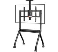 Meuble TV mobile avec roulettes verrouillables Hauteur réglable Compatible VESA 700 x 500 mm Capacité de charge 80 kg