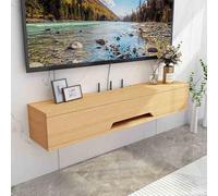 Meuble TV mobile mural, console multimédia brillante avec rangement, design peu encombrant pour salon et chambre à coucher, centre de divertissement moderne