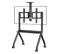 Meuble TV mobile sur roulettes pour grands écrans, chariot TV portable professionnel avec grande capacité de charge, idéal pour les bureaux modernes et les salles de classe