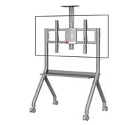 Meuble TV mobile sur roulettes pour grands écrans, chariot TV portable professionnel avec grande capacité de charge, idéal pour les bureaux modernes et les salles de classe