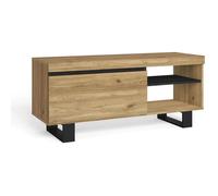 Meuble TV mod.NATURALE ''Chêne/Noir'', 1 porte et 2 logements, salon-séjour, 120x40x53cm, RF980
