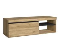 Meuble TV mod.NATURALE couleur Chêne/Noir, 1 porte et 2 logements, 120x40x41cm, RF889