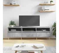 Meuble TV Moderne 150 cm Gris Béton avec 6 Casiers, Buffet Salon Rangement pour Téléviseur, Bibliothèque Étagère en Bois d'Ingénierie Stable pour Séjour et Chambre