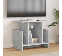 Meuble TV Moderne 2 Pièces en Bois d'Ingénierie Gris Béton, Support Télévision avec Rangement, Design Épuré pour Salon Salle de Séjour, Dimensions 50 x 35 x 45 cm