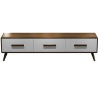 Meuble TV moderne avec gestion des cordons - Console TV avec tiroirs - Console multimédia pour chambre à coucher, salon (marron, 160 x 30 cm)