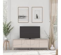 Meuble TV moderne beige 4 portes 205cm EROS