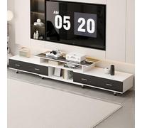 Meuble TV Moderne du Milieu du Siècle Dernier Unité TV Extensible Unités Multimédias avec Rangement pour Salon