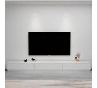 Meuble TV moderne en bois 1,6 m Console multimédia avec 3 tiroirs Meuble de salon élégant Blanc Meuble TV Home Entertainment Center Design contemporain