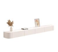 Meuble TV moderne, léger et luxueux Meuble TV suspendu pour le salon Grand espace de rangement La conception murale permet d'économiser de l'espace Convient à un large éventail d'applications(Color:Wh