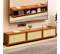 Meuble TV moderne sur pied, centre de divertissement polyvalent avec rangement, table console multimédia librement assemblée, meuble TV en bois (240 x 32 x 40 cm)