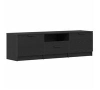 Meuble TV moderne - vidaXL - 140x35x40 cm - Bois d'ingénierie - Tiroir fonctionnel - Poignées en acier