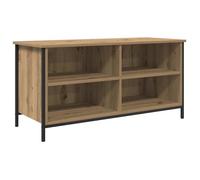 Meuble TV moderne - vidaXL - Chêne artisanal - 100x40x50 cm - Bois d'ingénierie - 4 étagères - Poids maximal 60 kg