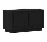 Meuble TV moderne - vidaXL - Chêne Noir - 80x35x45 cm - Bois d'ingénierie - 2 portes - Assemblage requis