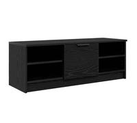 Meuble TV moderne - vidaXL - Chêne Noir - Bois d'ingénierie - 102x35x36,5 cm - 1 porte - 2 étagères