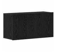 Meuble TV moderne - vidaXL - Chêne noir - Bois d'ingénierie - 80x30x41 cm - Vaste espace de rangement - Fixation murale