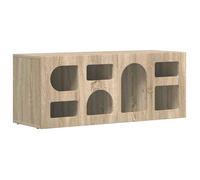 Meuble TV moderne - vidaXL - Chêne Sonoma - 100x35x40 cm - Bois d'ingénierie - 7 étagères - Assemblage requis