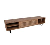 Meuble TV moderne - Woody Fashion | 100% Pin Atlantique mélaminé | 18mm d'épaisseur, 160x35x40cm