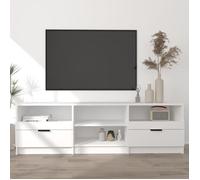 Meuble TV - MOTHINESSTO - Omabeta - Blanc - Bois d'ingénierie - 150 x 33,5 x 45 cm