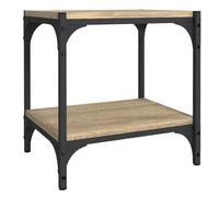 Meuble TV Multi-rangements - Chêne sonoma 40x33x41cm Bois d'ingénierie et acier armoire multimédia/Buffet Salon Aspect Elegant*