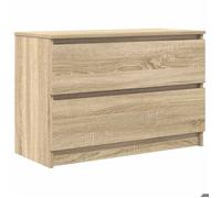 Meuble TV Multi-rangements - chêne sonoma 80x35x54cm bois d'ingénierie armoire multimédia/Buffet Salon Aspect Elegant* 7552065
