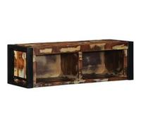 vidaXL Meuble TV multicolore 80x30x25 cm bois de récupération solide