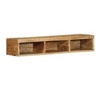 Meuble TV mural 100x30x19 cm bois massif de manguier brut