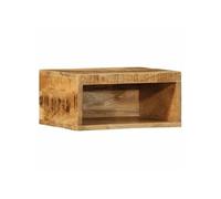 Meuble TV mural 40x30x19 cm bois massif de manguier brut