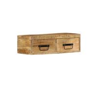 Meuble TV mural 60x30x19 cm bois massif de manguier brut