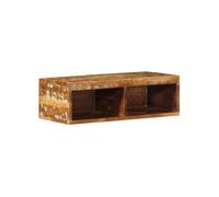 Meuble TV mural 60x30x19 cm bois massif de récupération