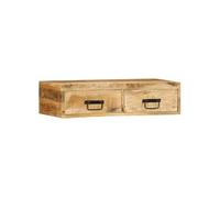 Vidaxl Meuble Tv Mural 80x30x19 Cm Bois Massif De Manguier Brut Marron