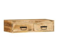 Vidaxl Meuble Tv Mural 80x30x19 Cm Bois Massif De Manguier Brut Marron