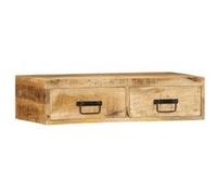 Meuble TV mural 80x30x19 cm bois massif de manguier brut