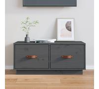 Meuble TV Mural Armoire de Télévision Salon Blanc Bois de Pin Massif vidaXL