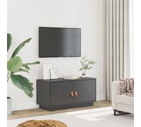 Meuble TV Mural Armoire de Télévision Salon Gris Bois de Pin Massif vidaXL