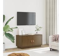 Meuble TV Mural Armoire de Télévision Salon Gris Bois de Pin Massif vidaXL