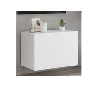 Vidaxl Meuble Tv Mural Avec Lumières Led Blanc 60x35x41 Cm Blanc