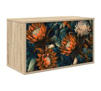vidaXL Meuble TV Mural ZAANDAM 69 x 33 x 40 cm Chêne Noir, Salon, Meuble de Rangement Moderne rectangulaire, Cabinet Mural, Support TV, Espace Ample pour Organiser et décorer