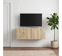 Meuble TV mural Bois d'ingénierie Rangement pour salon Étagère murale vidaXL vid