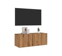 vidaXL Meuble TV mural chêne artisanal 80x30x30 cm, bois d'ingénierie