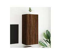Vidaxl Meuble Tv Mural Chêne Marron 40,5x30x90 Cm Bois D'ingénierie Multicolore