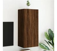 Meuble TV mural chêne marron 40,5x30x90 cm bois d ingénierie