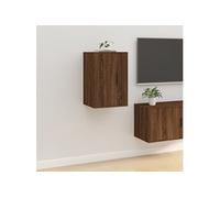 vidaXL Meuble TV mural Chêne marron 40x34,5x60 cm