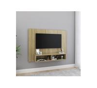 Meuble TV Mural Armoire de Télévision Salon Blanc Bois d'Ingénierie vidaXL