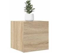 Meuble TV mural Chêne sonoma 30,5x30x30 cm Brun G