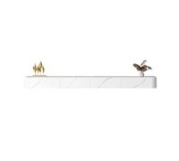 Meuble TV Mural, Console Centrale de Divertissement Style Minimaliste Moderne, Finition Dalle Meuble TV Suspendu